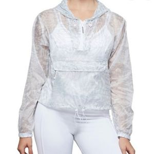 Good American Icy Leopard‎ Print Wind Breaker Jacket Size 4 XL